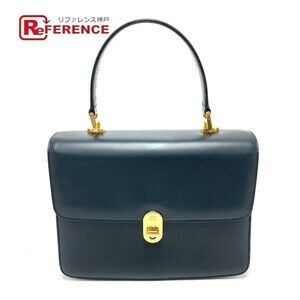 Gucci Turnlock Sideline Handbag Leather Navy Blue